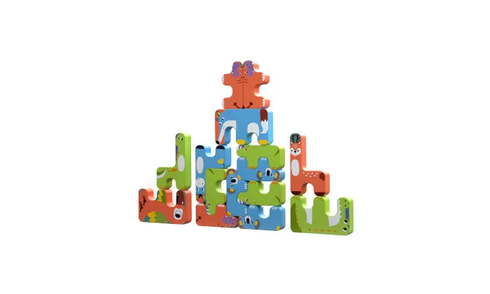 15 Piece Animals Stacking Toys