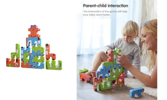 15 Piece Animals Stacking Toys