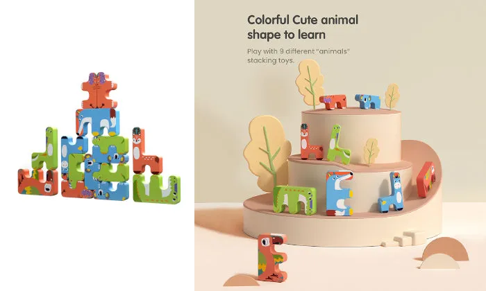15 Piece Animals Stacking Toys