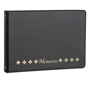 4-Ring Horizontal Black "Memories" Photo Album