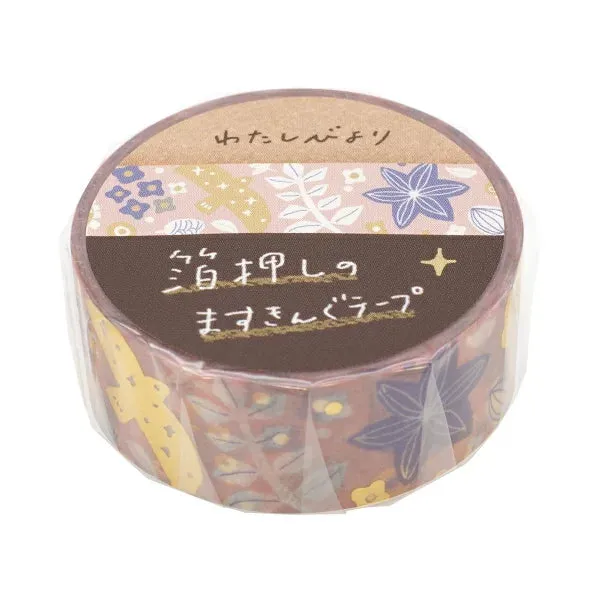 Bird & Flower Foiled Washi Tape