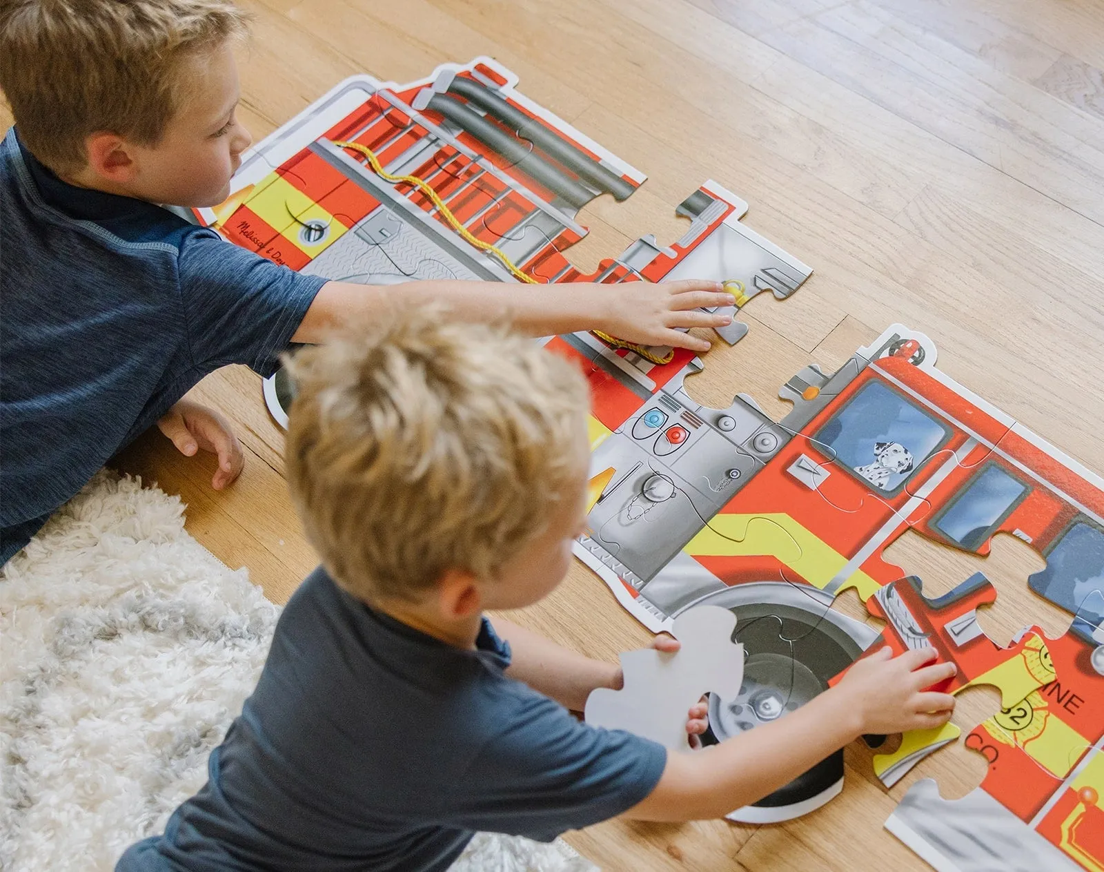 Fire Truck Floor Puzzle - 24 Pieces