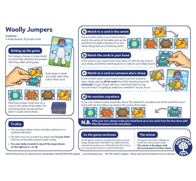 Orchard Toys Board Game - Woolly Jumpers