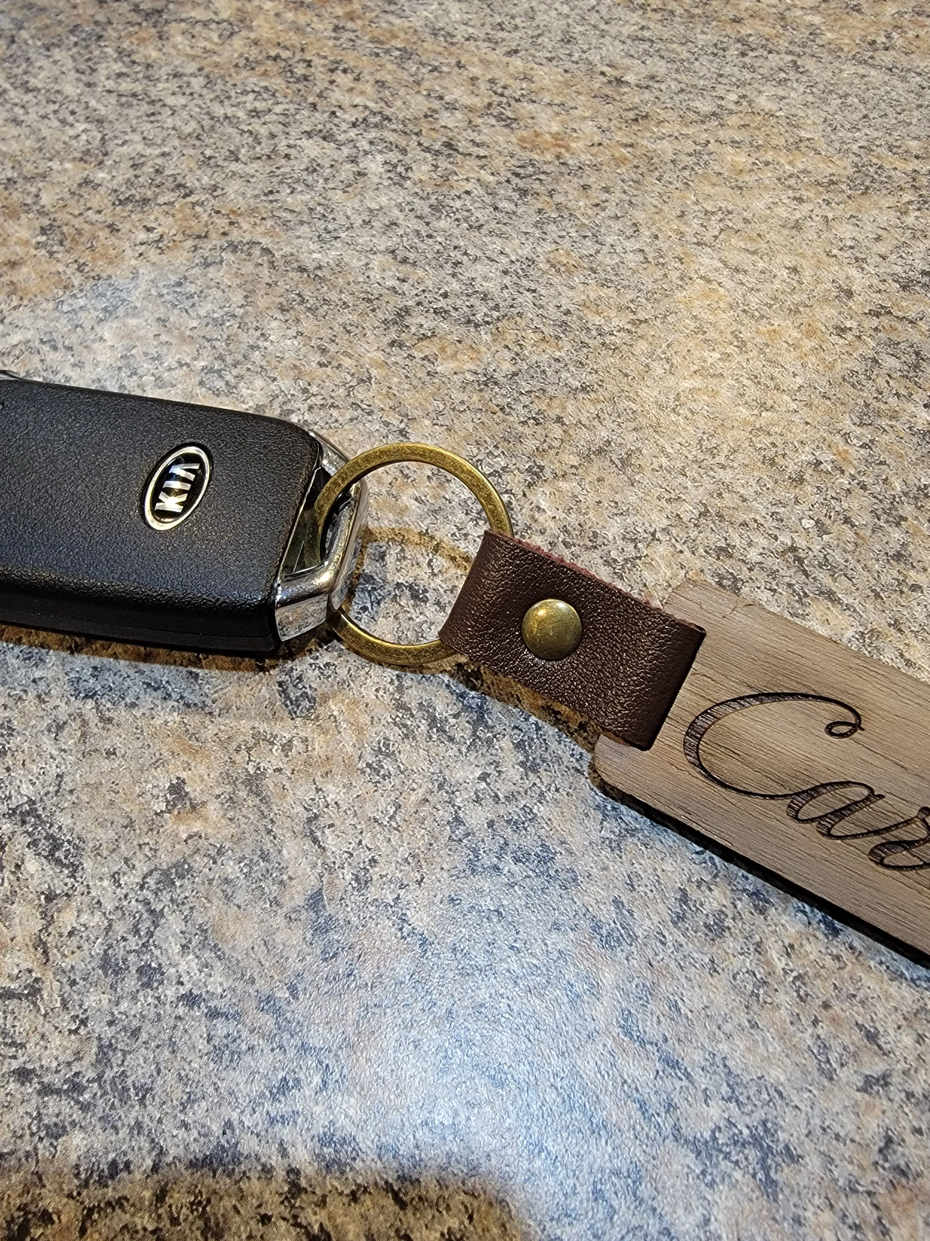 Personalized Photo and Engraved Handwriting Key chain