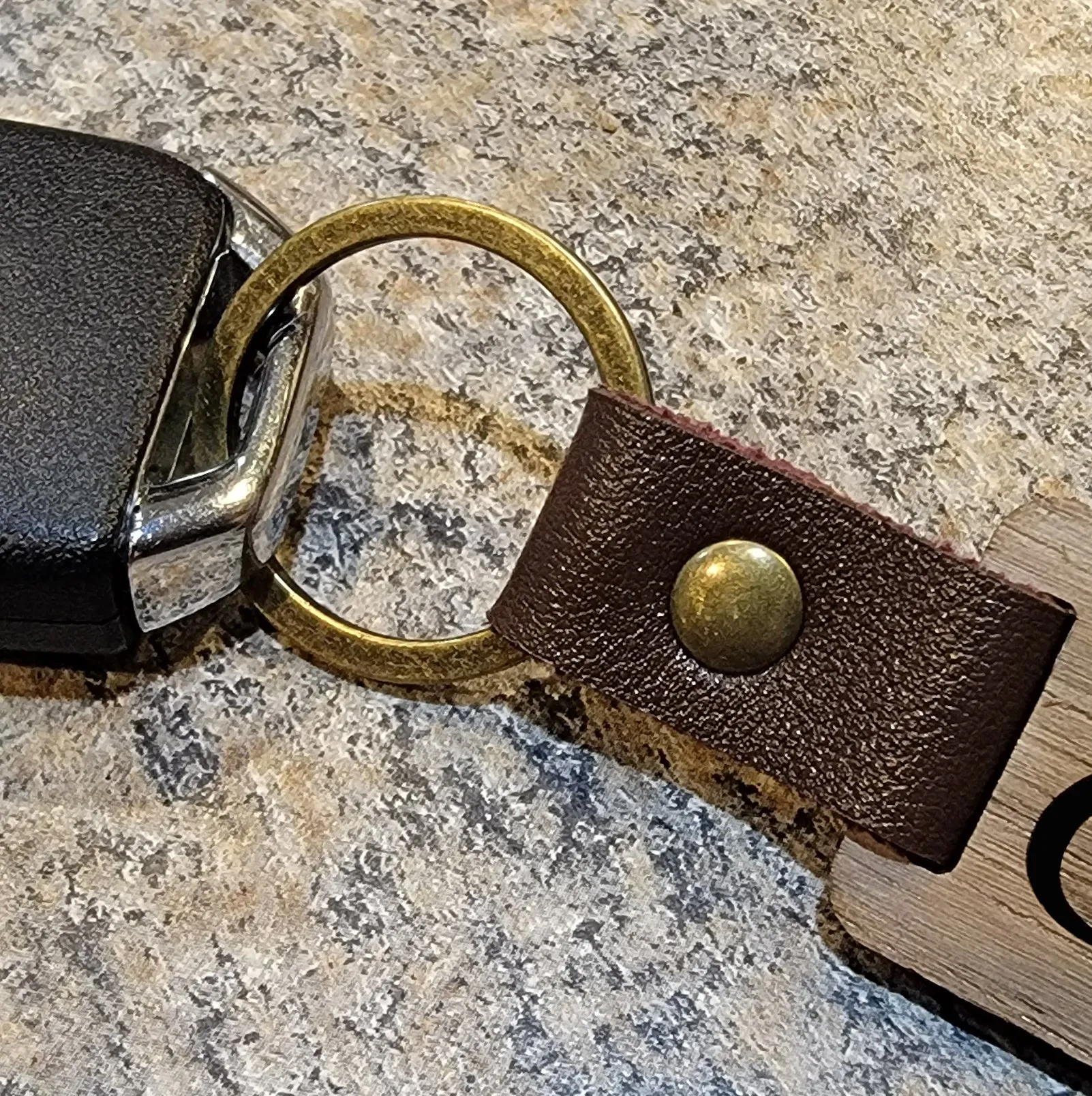 Personalized Photo and Engraved Handwriting Key chain