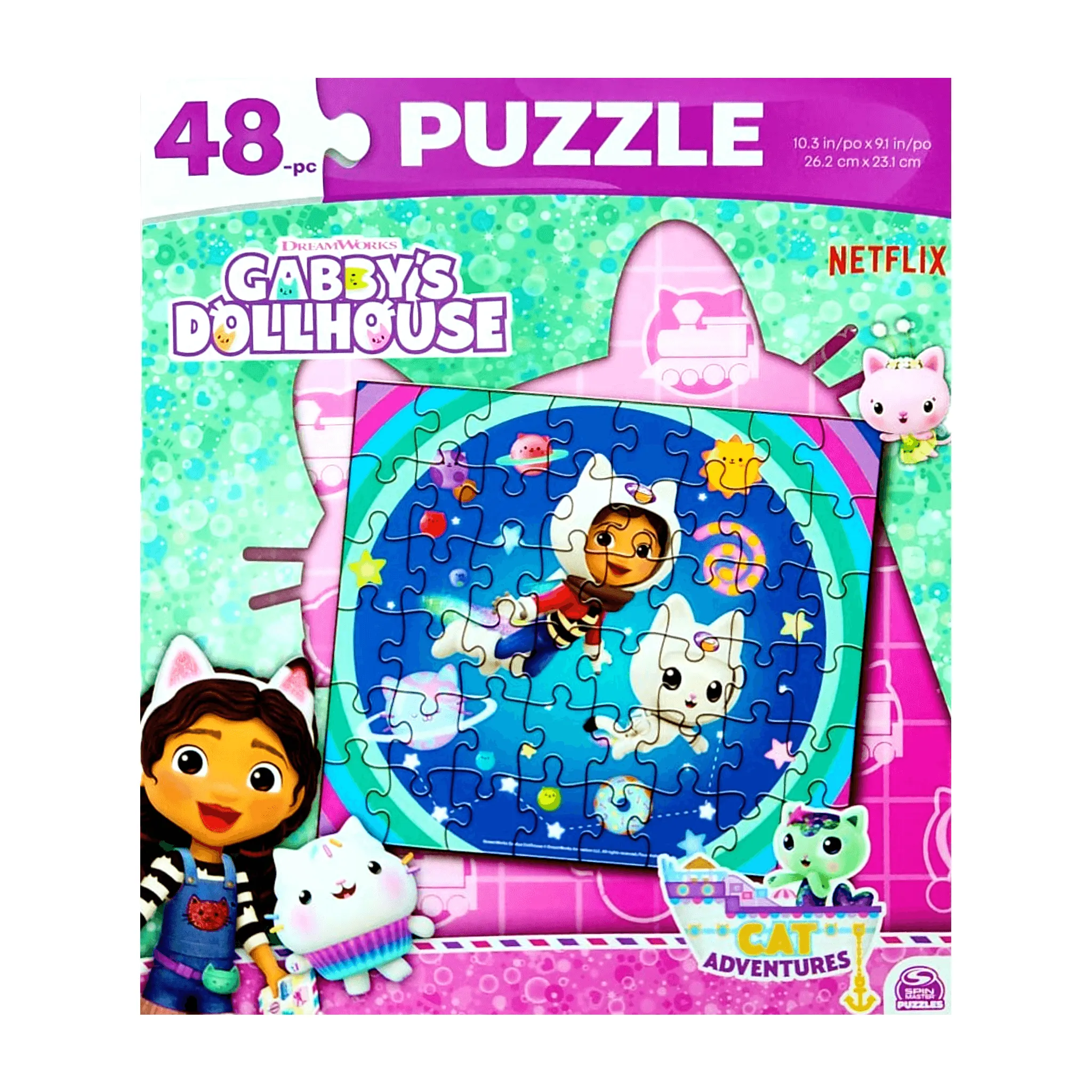 Puzzles: Spider-Man, Hot Wheels, Gabby's Dollhouse, Play-Doh & My Little Pony - 48 Pcs.