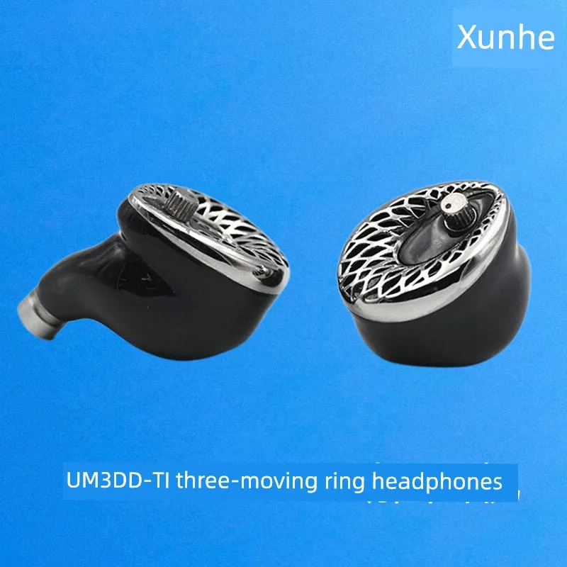 UM/Unique Melody 3DD-Ti Titanium 3 Moving Coil Fever HiFi in-Ear Earplug Headset
